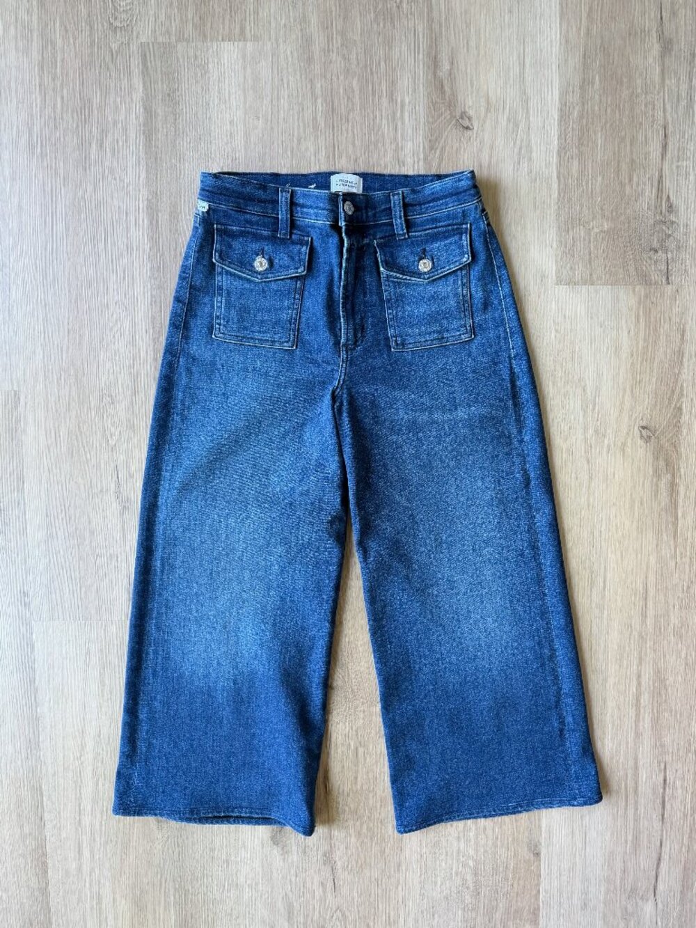 CITIZENS OF HUMANITY Raven Patch Pocket Wide Leg CROP Jeans Sz 28